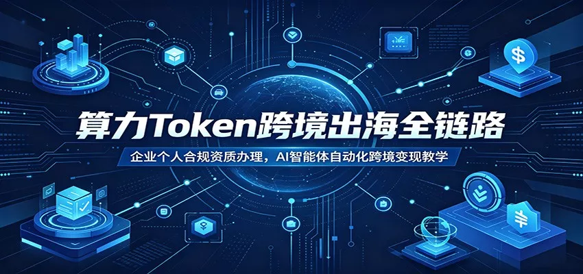 算力Token跨境出海全链路：企业个人合规资质办理，AI智能体自动化跨境变现教学 - 渡客网创