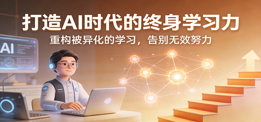 打造AI时代的终身学习力：重构被异化的学习，告别无效努力 - 渡客网创