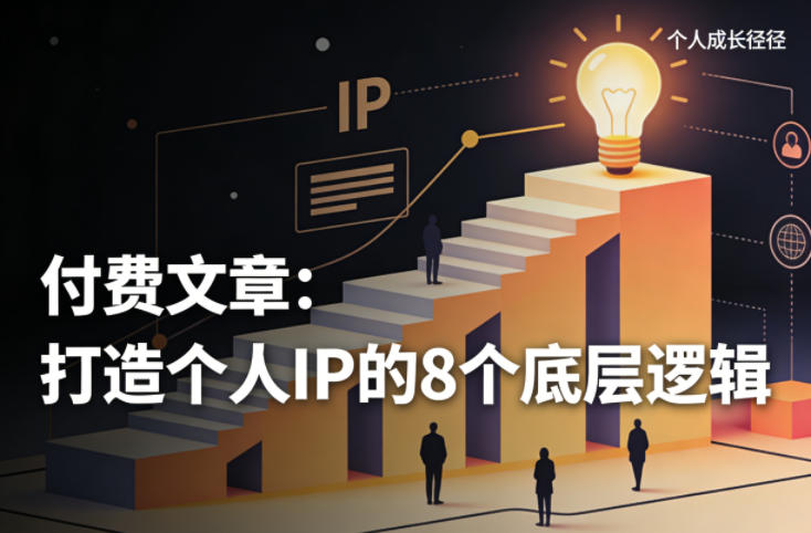 付费文章：打造个人IP的8个底层逻辑 - 渡客网创
