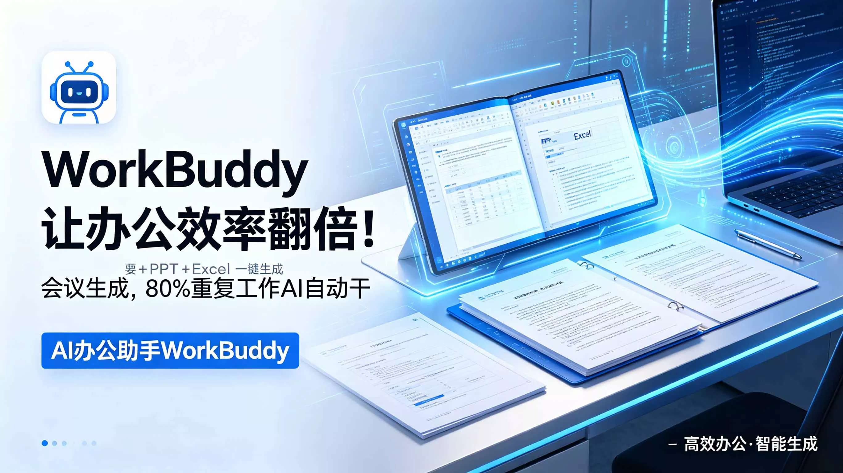 WorkBuddy让办公效率翻倍！会议纪要+PPT+Excel一键生成，80%重复工作AI自动干 - 渡客网创