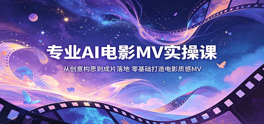 专业AI电影MV实操课：从创意构思到成片落地，零基础打造电影质感MV - 渡客网创