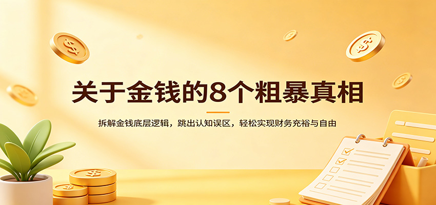 关于金钱的8个粗暴真相：拆解金钱底层逻辑，跳出认知误区，轻松实现财务充裕与自由 - 渡客网创