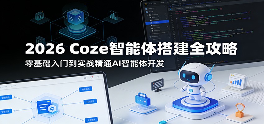 2026 Coze智能体搭建全攻略：零基础入门到实战精通AI智能体开发 - 渡客网创