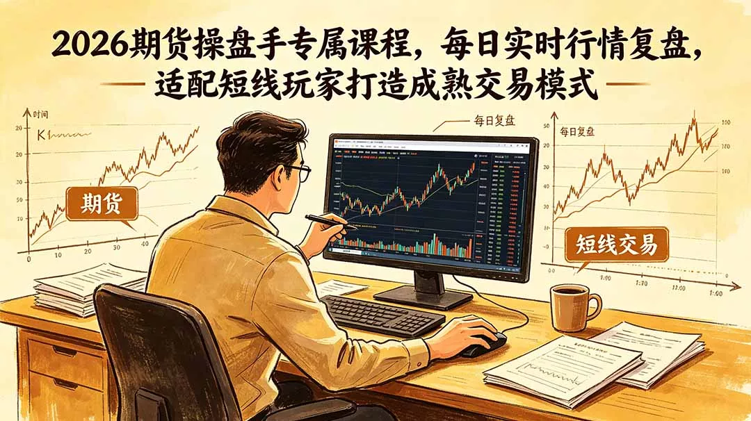 2026期货操盘手专属课程-更新6月，每日实时行情复盘，适配短线玩家打造成熟交易模式 - 渡客网创