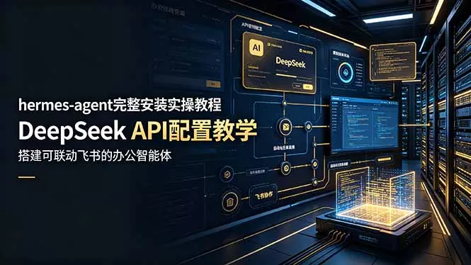 hermes-agent完整安装实操教程，DeepSeek API配置教学，搭建可联动飞书的办公智能体 - 渡客网创