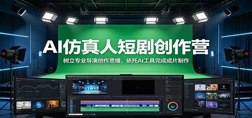 AI仿真人短剧创作营：树立专业导演创作思维，依托AI工具完成成片制作 - 渡客网创