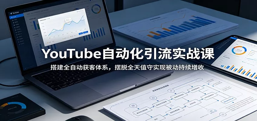 YouTube自动化引流实战课：搭建全自动获客体系，摆脱全天值守实现被动持续增收 - 渡客网创