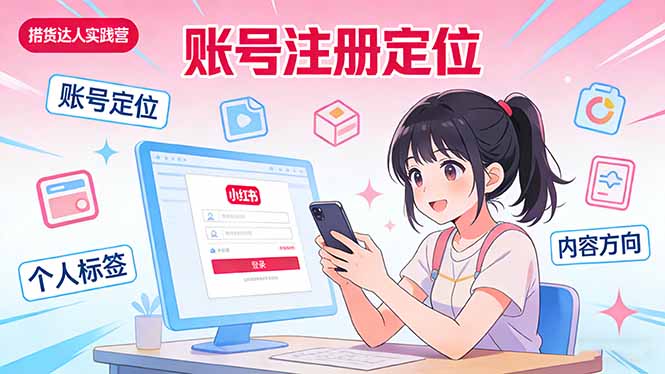 小红书带货达人实战营：账号注册定位、内容创作、选品策略、带货技巧、流量运营等 - 渡客网创