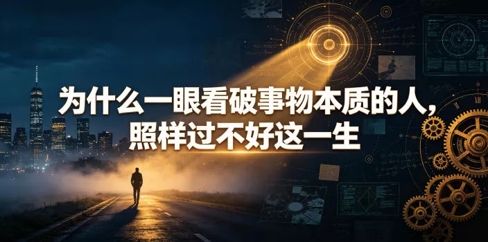 付费文章：为什么一眼看破事物本质的人，照样过不好这一生 - 渡客网创