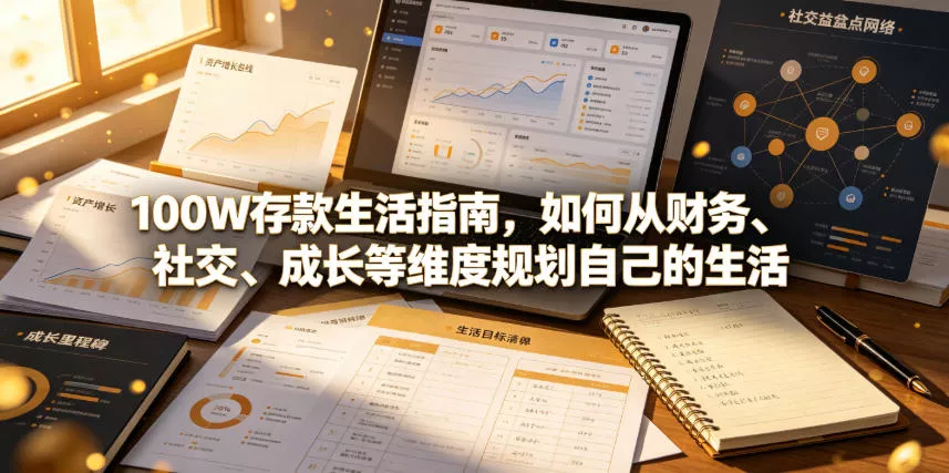 付费文章：100W存款生活指南，如何从财务、社交、成长等维度规划自己的生活 - 渡客网创