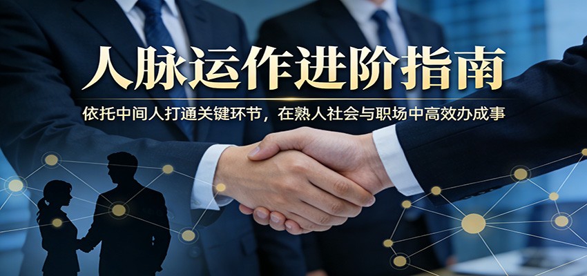 付费文章：人脉运作进阶指南，依托中间人打通关键环节，在熟人社会与职场中高效办成事 - 渡客网创