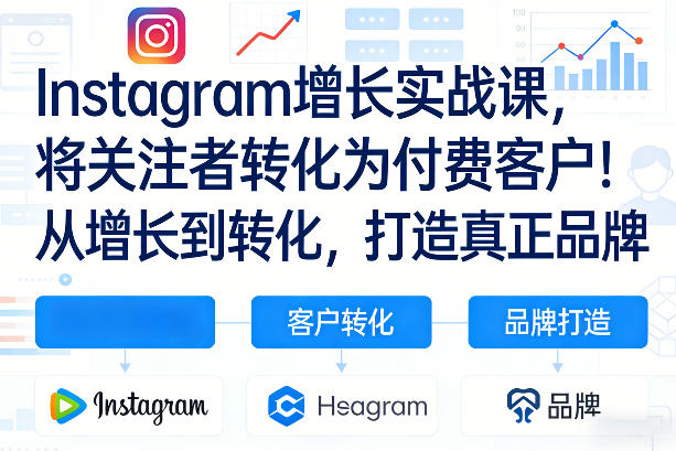 Instagram增长实战课，将关注者转化为付费客户！从增长到转化，打造真正品牌(双语字幕) - 渡客网创