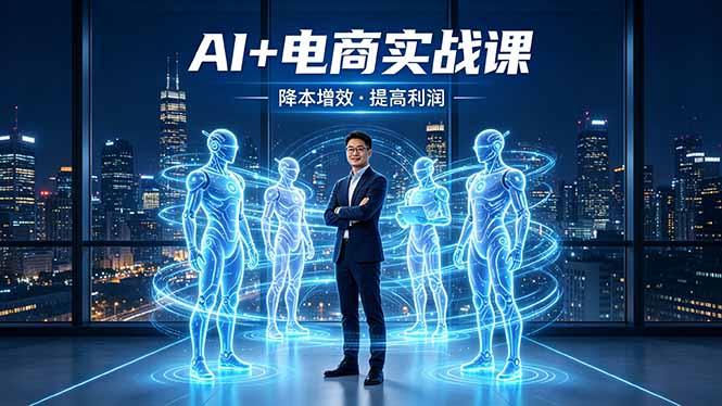 AI+电商实战课，1人+N个AI 智能体，把SOP变AI员工，实现降本增效提高利润 - 渡客网创
