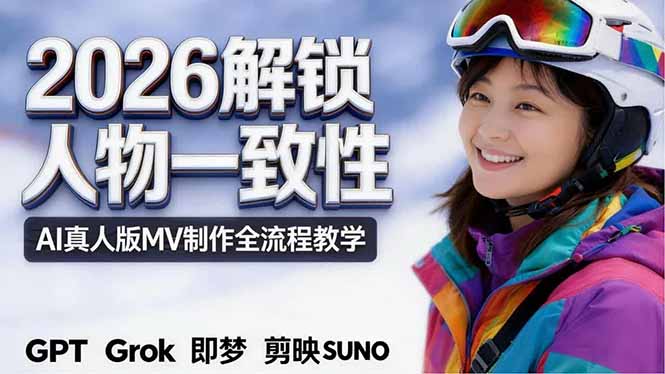 2026独创解锁人物一致性：AI真人版MV制作，不讲空话，不拼概念，全流程实操 - 渡客网创