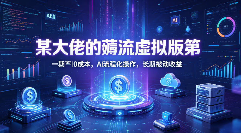 某大佬的薅流虚拟版第一期丨0成本，AI流程化操作，长期被动收益 - 渡客网创