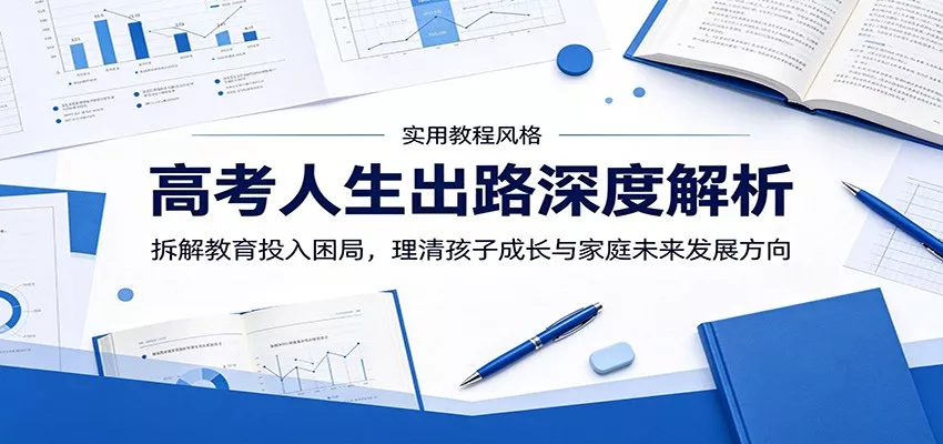 高考人生出路深度解析：拆解教育投入困局，理清孩子成长与家庭未来发展方向 - 渡客网创