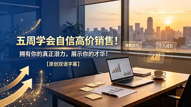 五周学会自信高价销售！拥有你的真正潜力，展示你的才华！【原创双语字幕】 - 渡客网创