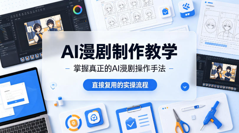 AI漫剧制作教学，带你掌握真正的AI漫剧操作手法，直接复用的实操流程 - 渡客网创