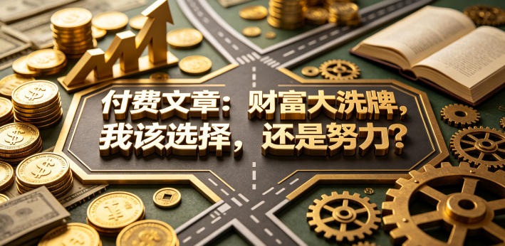 付费文章：财富大洗牌，我该选择，还是努力？ - 渡客网创