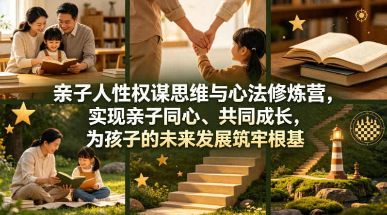亲子人性权谋思维与心法修炼营，实现亲子同心、共同成长，为孩子的未来发展筑牢根基【音频】 - 渡客网创