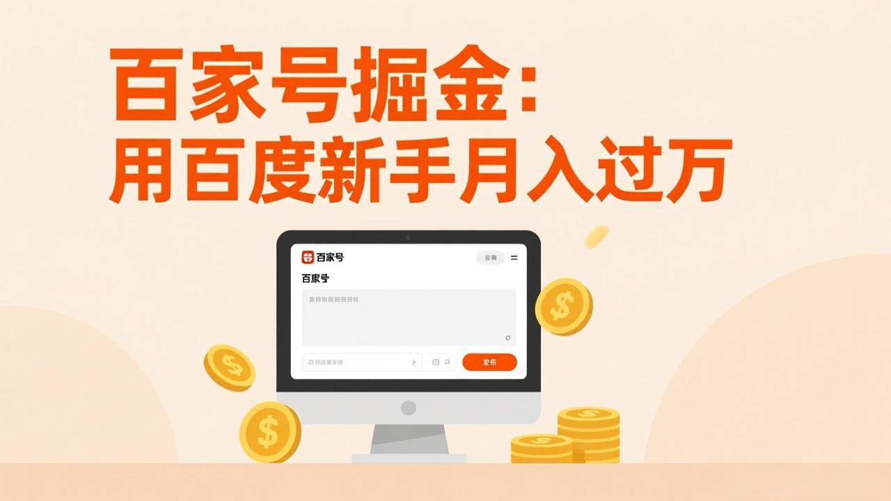 百家号掘金：用百度新手月入过万，日入300，无需引流，全新手机搬砖项目 - 渡客网创