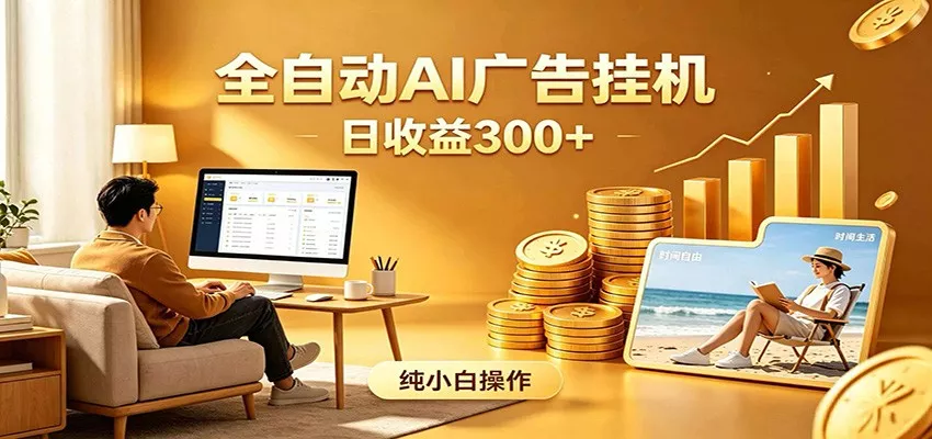 AI风口项目，全程解放双手，后台自动运行赚取收益，每天稳定收益300+ - 渡客网创