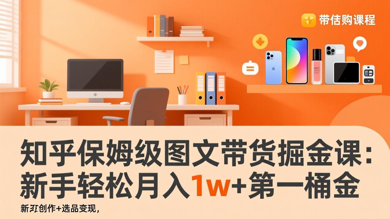 知乎保姆级图文带货掘金课:账号打造+爆文创作+选品变现,新手轻松月入1w+第一桶金 知乎保姆级图文带货掘金课:账号打造+爆文创作+选品变现,新手轻松月入1w+第一桶金