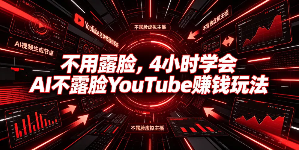 不用露脸，4小时学会AI不露脸YouTube賺钱玩法【原创双语字幕】 - 渡客网创