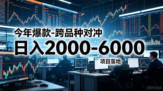 今年爆款-跨品种对冲日入2000-6000，项目落地！ - 渡客网创