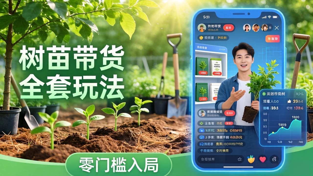视频号AI树苗带货全套玩法：零门槛入局，掌握豆包、千问等AI工具制作树苗视频的全套流程 - 渡客网创