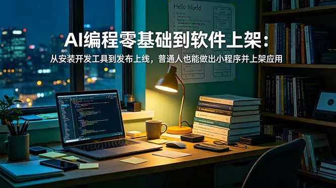 AI编程零基础到软件上架：从安装开发工具到发布上线，普通人也能做出小程序并上架应用商店 - 渡客网创