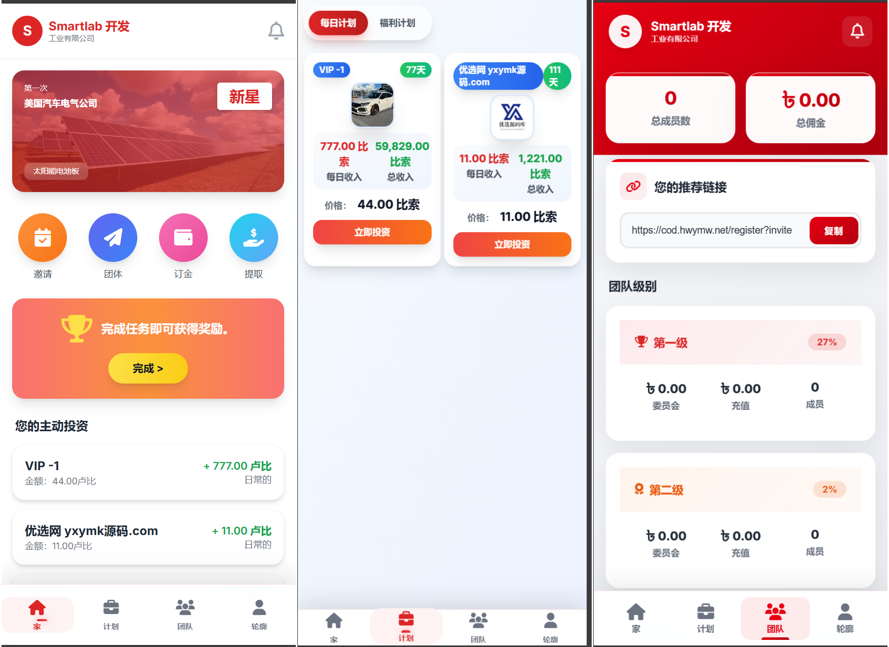 海外汽车电气投资理财源码/三级分销/可自定义产品 - 渡客网创