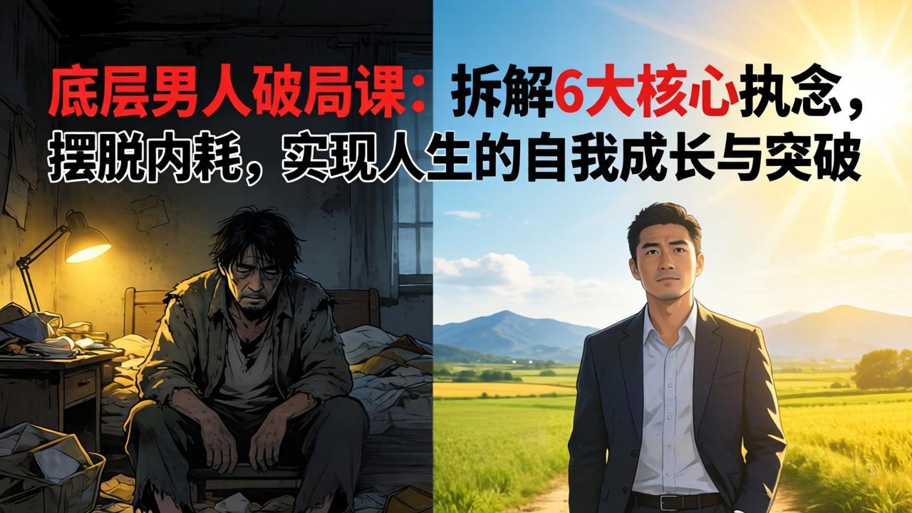 付费文章：底层男人破局课：拆解 6 大核心执念，摆脱内耗，实现人生的自我成长与突破 - 渡客网创