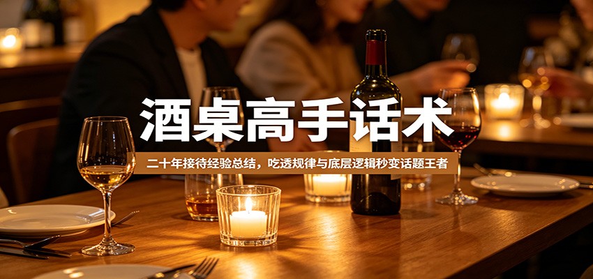 酒桌高手话术：二十年接待经验总结，吃透规律与底层逻辑秒变话题王者 - 渡客网创