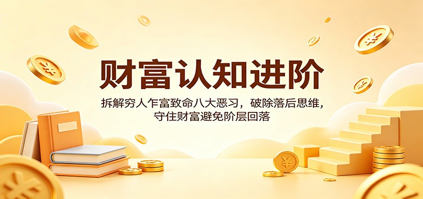 财富认知进阶：拆解穷人乍富致命八大恶习，破除落后思维，守住财富避免阶层回落 - 渡客网创