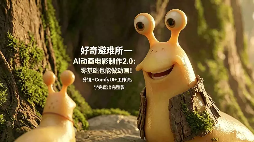 好奇避难所—AI动画电影制作2.0：零基础也能做动画！分镜+ComfyUI+工作流，学完直出完整影片 - 渡客网创