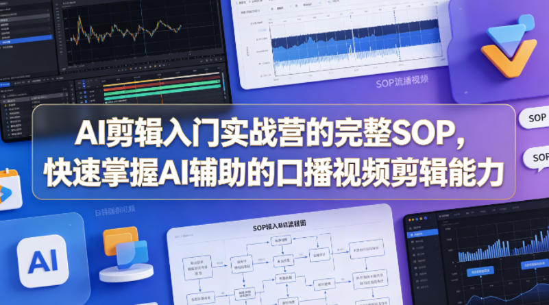 AI剪辑入门实战营的完整SOP，快速掌握AI辅助的口播视频剪辑能力 - 渡客网创