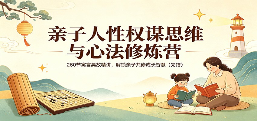 亲子人性权谋思维与心法修炼营：260节寓言典故精讲，解锁亲子共修成长智慧(完结) - 渡客网创