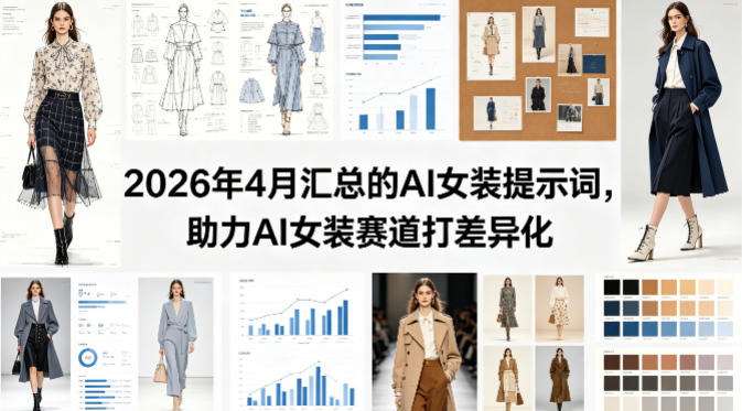 2026年4月汇总的AI女装提示词，助力AI女装赛道打差异化 - 渡客网创