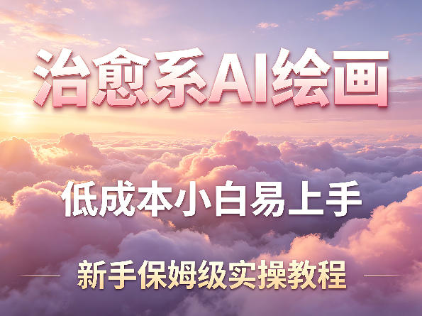 治愈系AI绘画提示词项目，低成本小白易上手，每天10分钟，新手保姆级实操教程 - 渡客网创