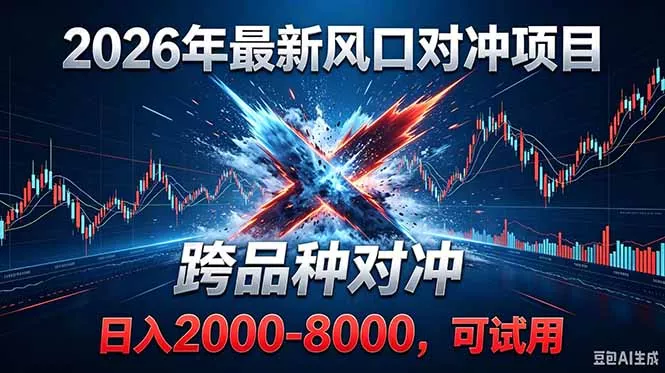 2026创业新风口！最新对冲！跨品种对冲！日收益2000-6000+ - 渡客网创