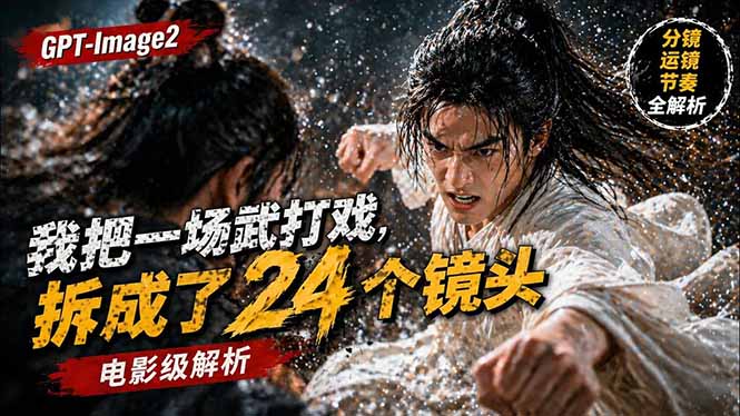 用GPT-Image2，把一段武打对决拆成24个连续镜头，从人物建立、动作衔接、运镜节奏，到情绪爆发 - 渡客网创