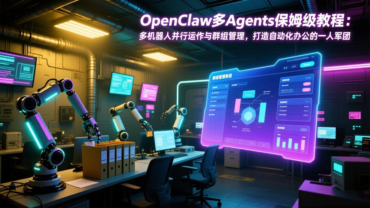 OpenClaw多Agents保姆级教程：多机器人并行运作与群组管理，打造自动化办公的一人军团 - 渡客网创
