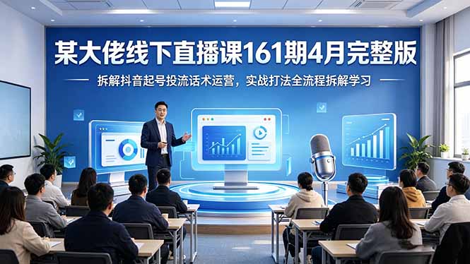 某大佬线下直播课161期4月完整版，拆解抖音起号投流话术运营，实战打法全流程拆解学习 - 渡客网创