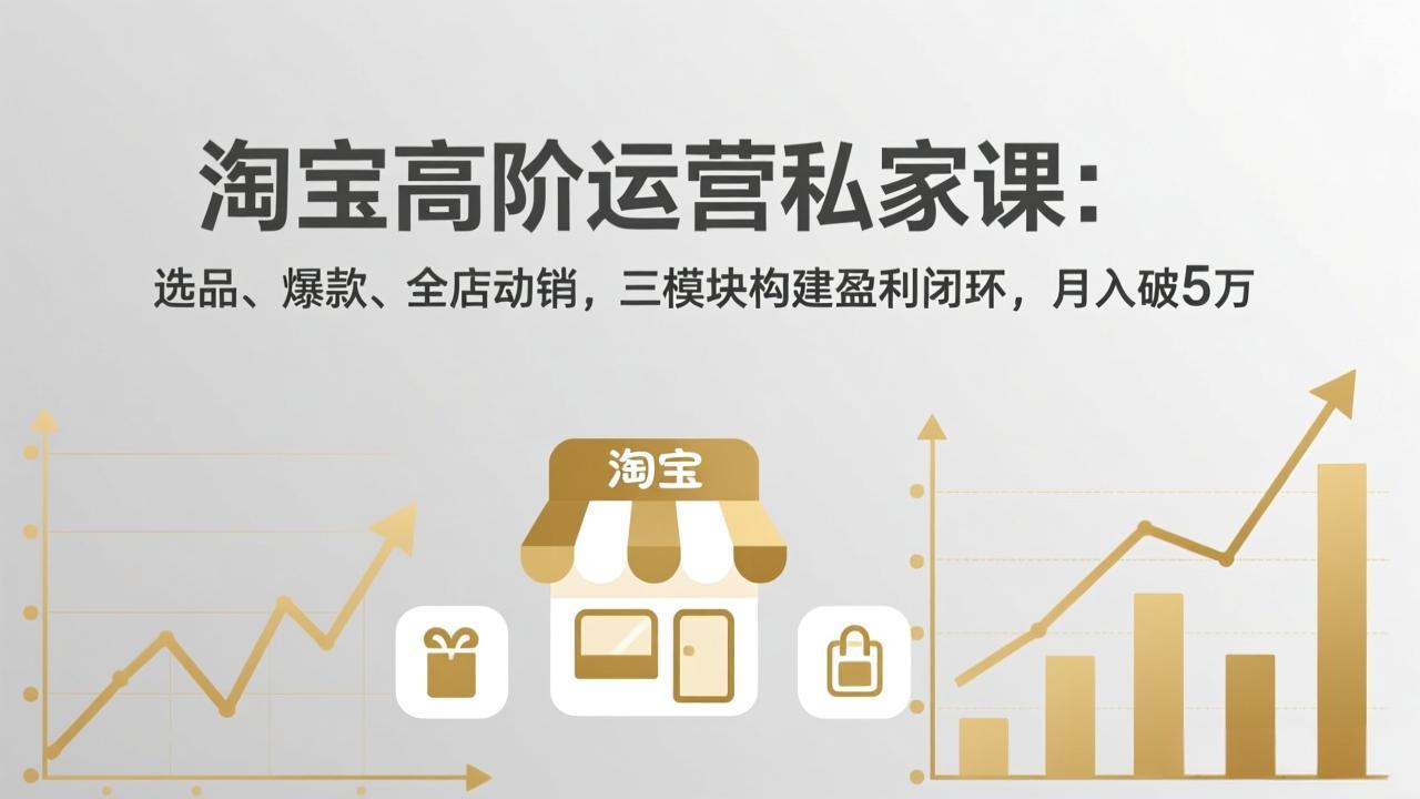 淘宝高阶运营私家课(更新26年4月 - 渡客网创