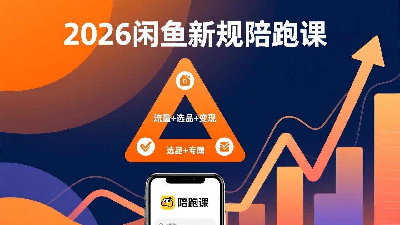 2026闲鱼高阶陪跑课全新上线，带你吃透新规玩转选品流量，从零搭建稳定变现盈利体系 - 渡客网创
