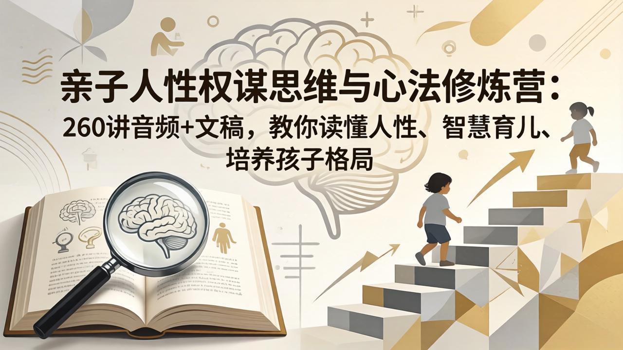 亲子人性权谋思维与心法修炼营：260讲音频+文稿，教你读懂人性、智慧育儿、培养孩子格局 - 渡客网创