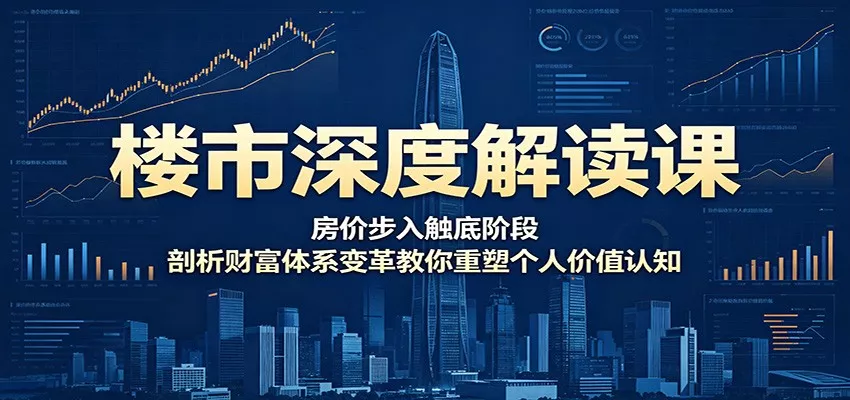 楼市深度解读课：房价步入触底阶段，剖析财富体系变革教你重塑个人价值认知 - 渡客网创