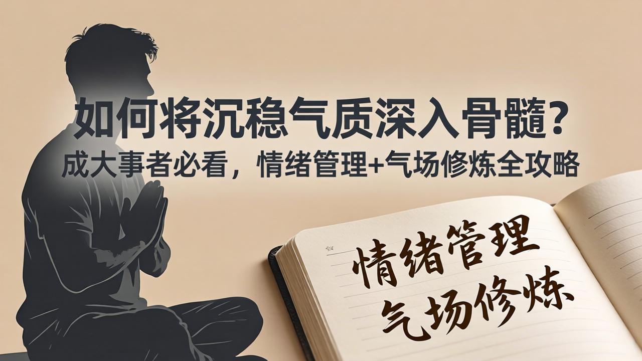 付费文章：如何将沉稳气质深入骨髓？成大事者必看，情绪管理+气场修炼全攻略 - 渡客网创