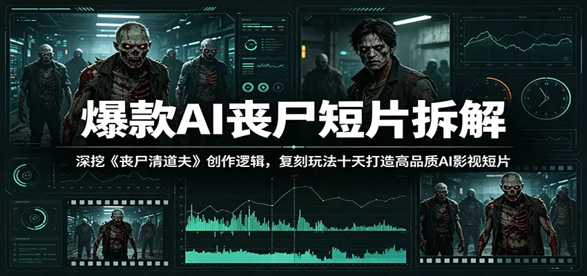 爆款AI丧尸短片拆解:深挖《丧尸清道夫》创作逻辑,复刻玩法快速打造高品质AI影视短片 - 渡客网创